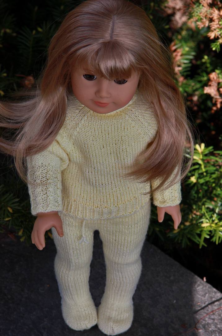 Model 0044 MALINE - strikk tøffe klær til dukken.
