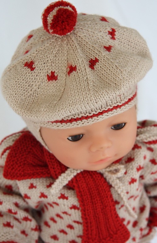 Knit doll dress with this lovely doll knitting pattern