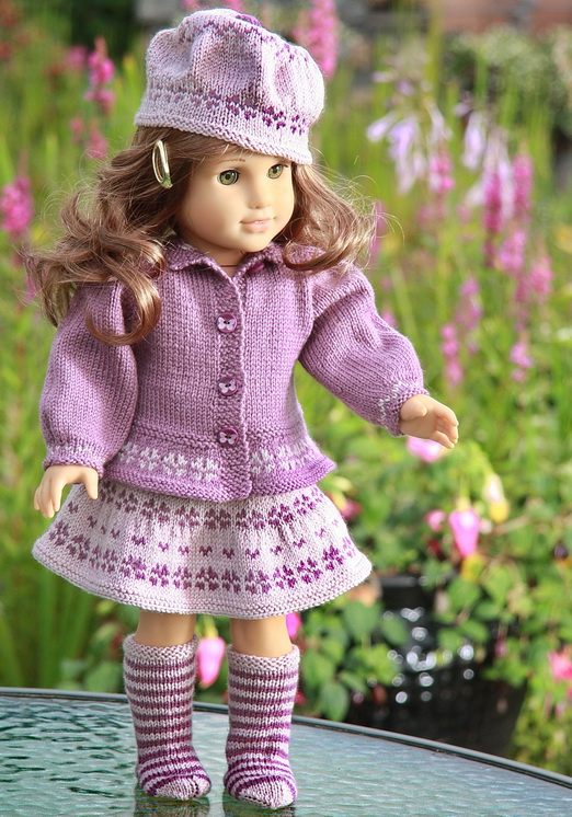 knitted doll dress