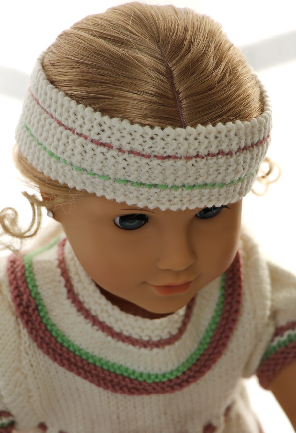 Doll dress knitting pattern