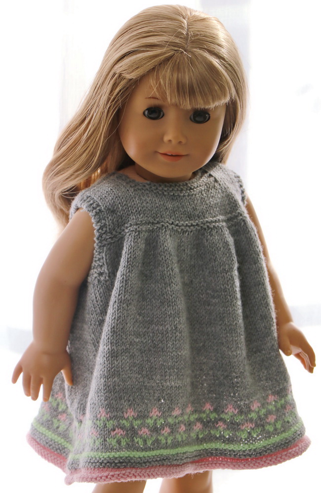 18 inch doll dress knitting pattern