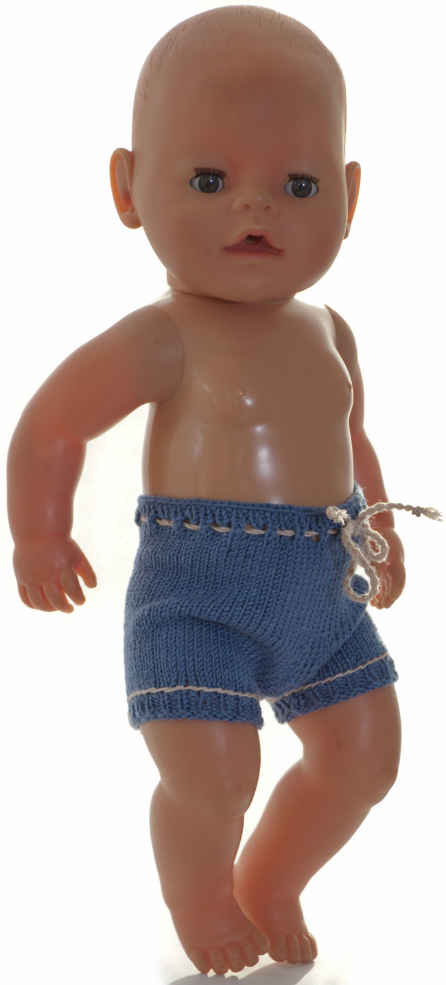 Simple blue pants for your doll