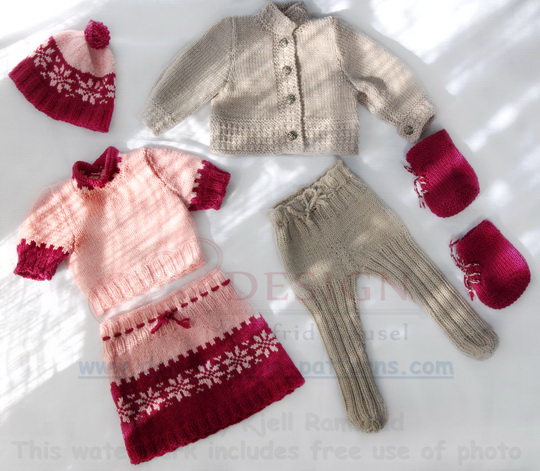 Målfrid Gausel design strikkeoppskrifter for dukke