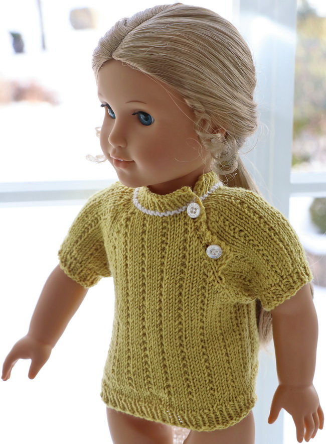 Knitted doll clothes for 18 inch doll