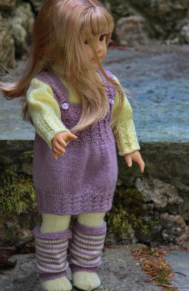 Model 0044 MALINE - American Girl doll knitting pattern.