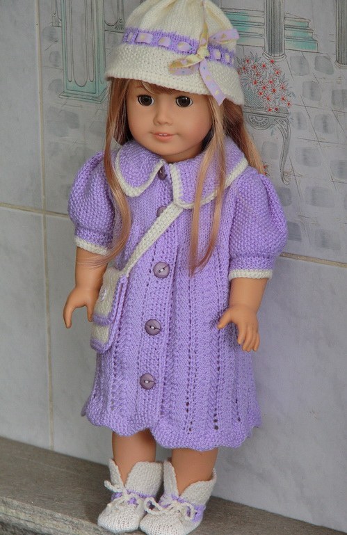 Modell 0065D Carla - strikke dukkeklær