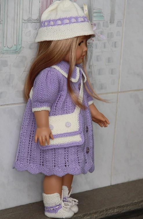 Modell 0065D Carla - strikke dukkeklær