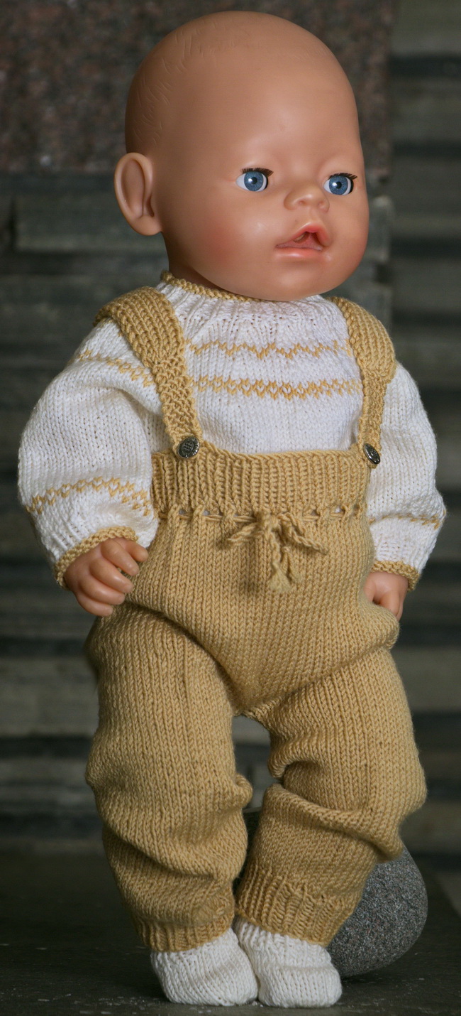 Doll sweater knitting pattern