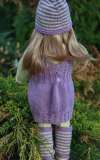 Model 0044 MALINE - American Girl doll knitting pattern.