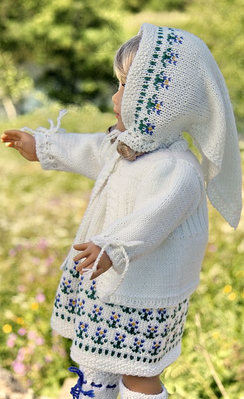 0027 design doll knitting pattern forget-me-not summer dress