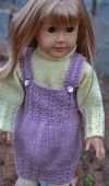 Model 0044 MALINE - American Girl doll knitting pattern.