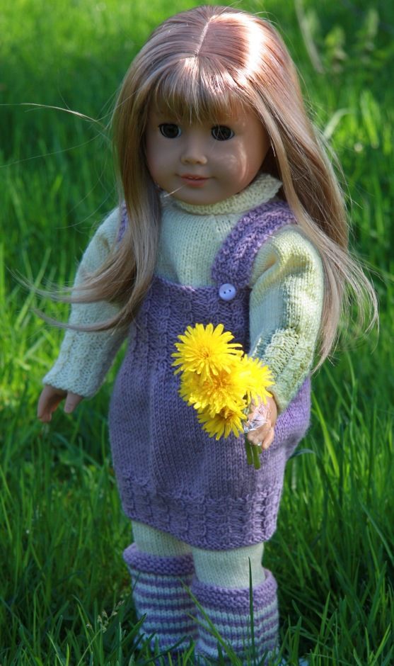 Model 0044 MALINE - American Girl doll knitting pattern.