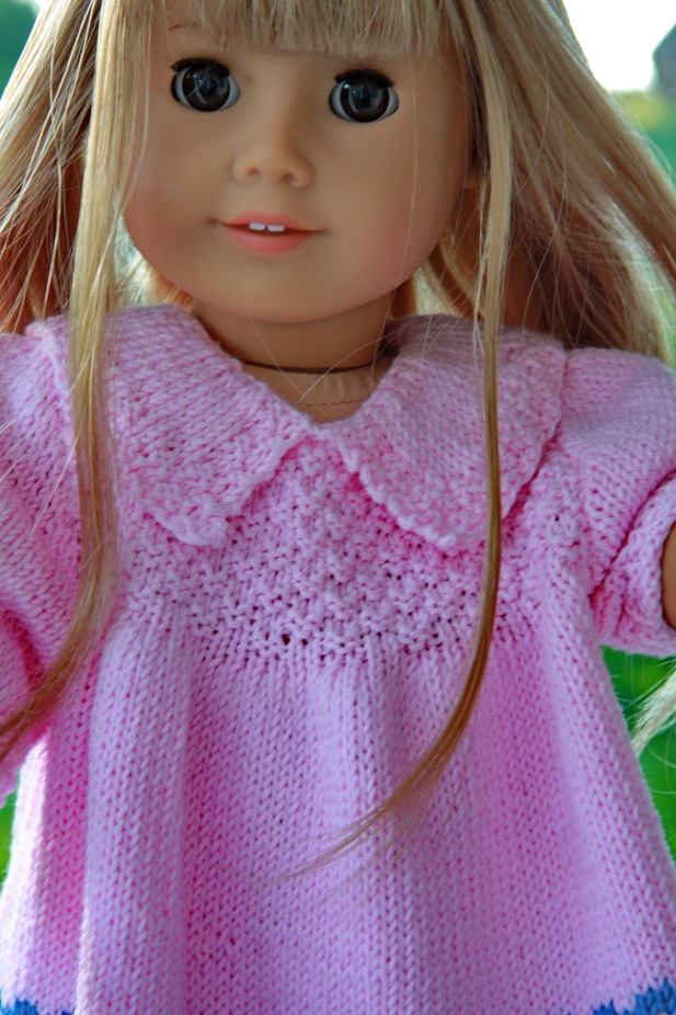 Model 0044 MALINE - American Girl doll knitting pattern.