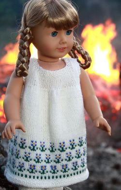 0027 design doll knitting pattern forget-me-not summer dress