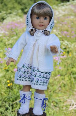 0027 design doll knitting pattern forget-me-not summer dress