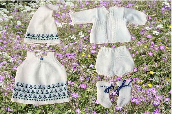 0027 design doll knitting pattern forget-me-not summer dress