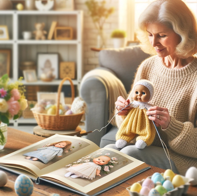Dieses umfassende Strickmuster-Set für Babypuppenkleidung bietet eine einzigartige Gelegenheit, Ostern mit Kreativität und Wärme zu feiern.