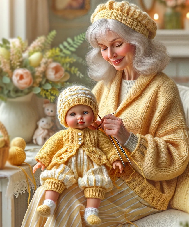 Knitting clothes for dolls is more than just a hobby
