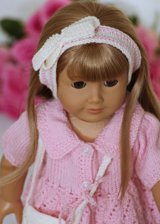 Gorgeous pink dress knitted to my doll
