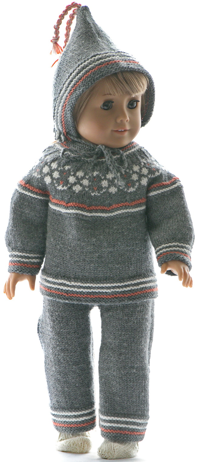 Ihre Puppe wird in dieser Kleidung an einem kalten Wintertag gut gekleidet sein.