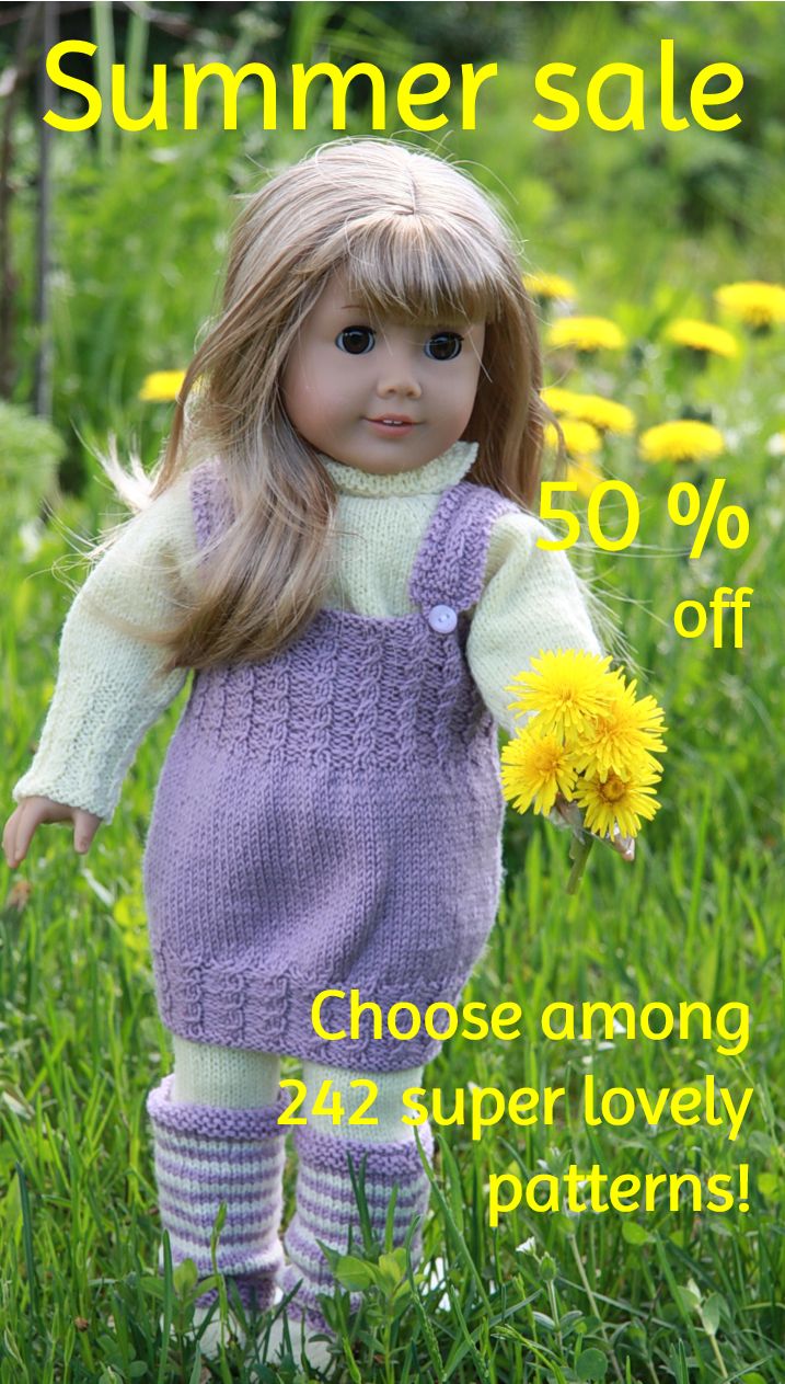 2023 summer sale knitting patterns doll clothes